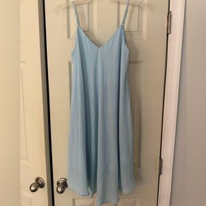 AMAZON | flowy light blue mini dress in size small
